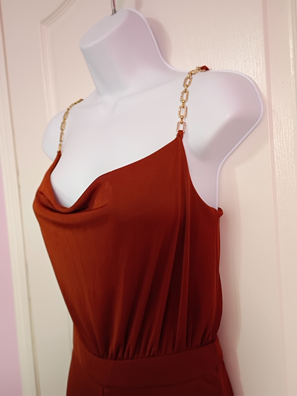 Jason Wu Rust Red Bell Jumpsuit